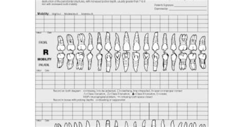 Free Printable Perio Charting Form Dental Charting Forms Pdf Fill