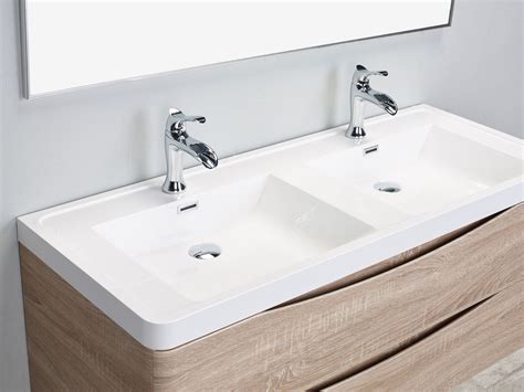 Fluted bathroom vanity by mdm design studio kitchen cabinets in. Eviva Smile 48" White Oak Modern Bathroom Vanity Set with Integrated White Acrylic Double Sink ...