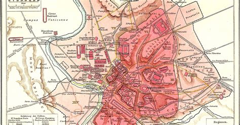 Almacén De Clásicas Mapa De La Antigua Roma Las Siete Colinas De Roma