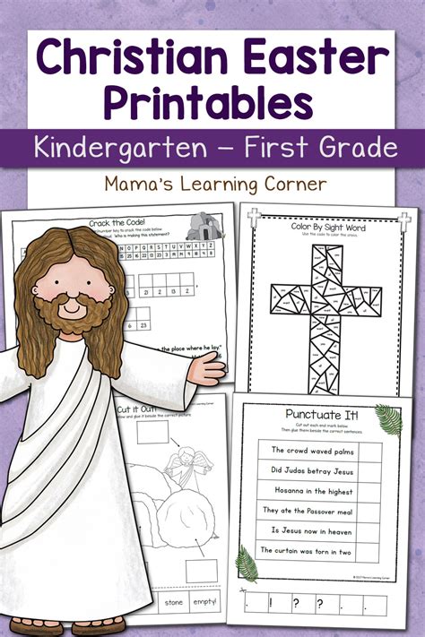 Christian Easter Worksheets For Kindergarten And First Free Who Make