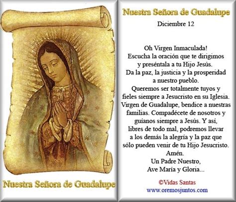 ® Blog Católico Gotitas Espirituales ® OraciÓn A La Virgen De Guadalupe