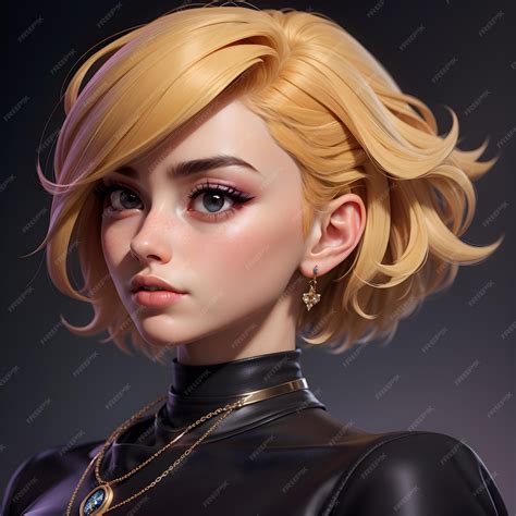 Premium Ai Image Blonde Haired 3d Female Character