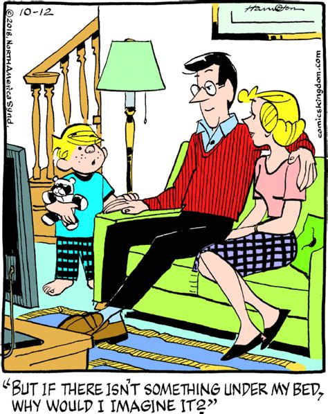 Dennis The Menace For 10 12 2018 Old Cartoons Funny Cartoons Funny Jokes Hilarious Newspaper