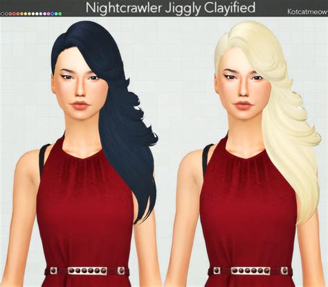 Nightcrawler Jiggly Hair Clayified Snootysims