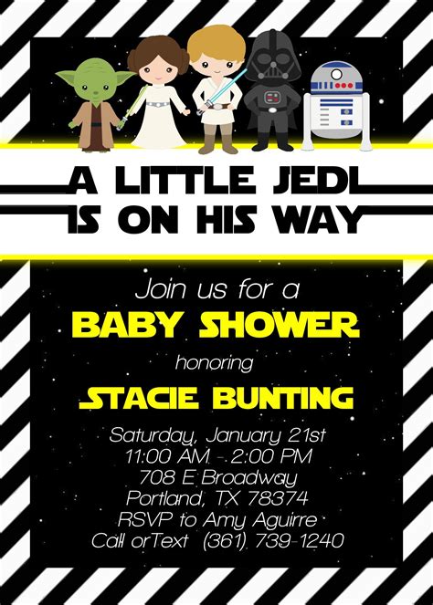 Star Wars Baby Shower Invitation Star Wars Baby Shower Baby Shower