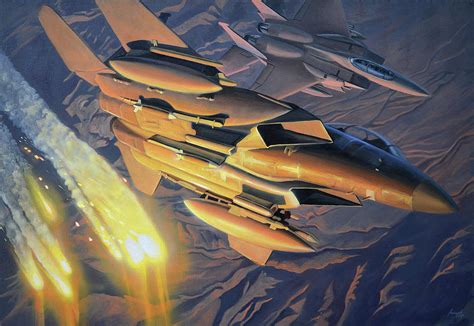 F 15e Strike Eagle Painting By Atanasov Art Pixels