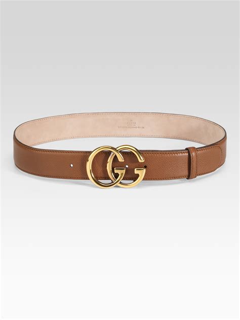 Gucci Double G Buckle Belt In Gold Tan Lyst