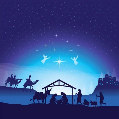 Vector Illustration Of Christmas Nativity Scene Imagenes De Navidad