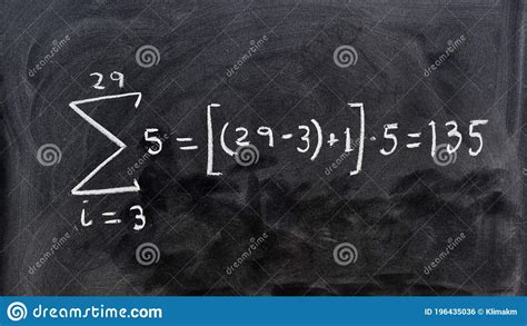 Mathematical Equations Written On A Blackboard Stock Photo ...