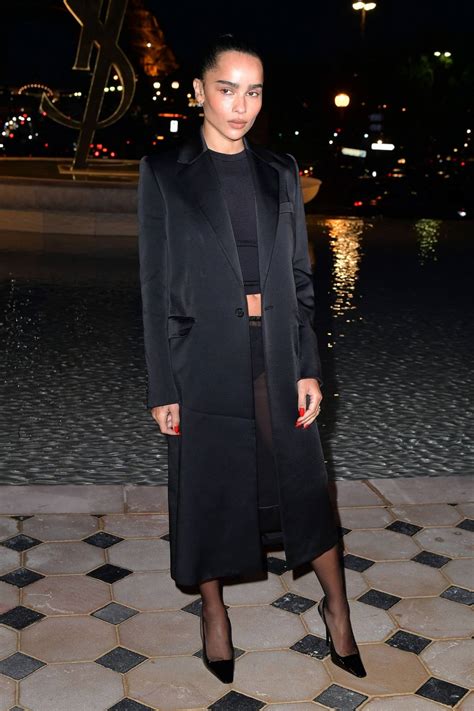 Zoe Kravitz Attends The Saint Laurent Womenswear Ss23 Show During Paris Fashion Week In Paris