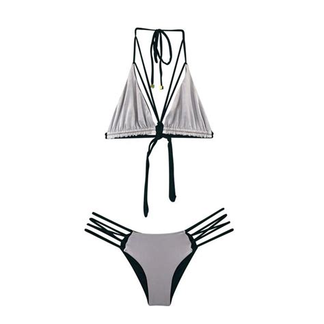 paula string bikini set black nude nhall resortwear