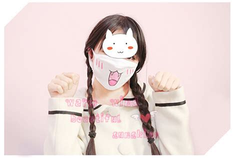 Cute Anime Girl With Face Mask
