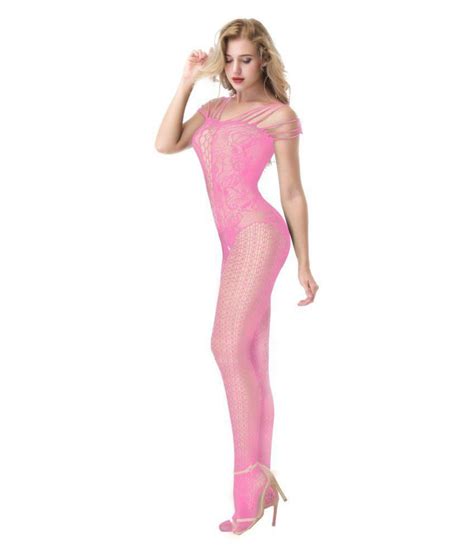 Cloe Valentine Light Pink Fishnet Body Stockings With Thong Buy Online