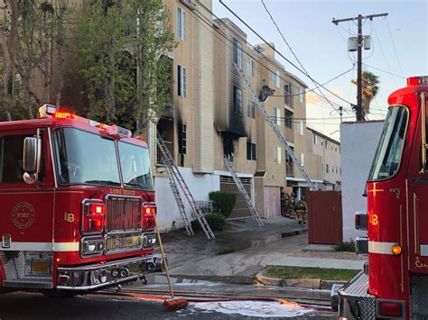 Long Beach Apartment Fire Damages Unit Leaves 2 With Possible Smoke