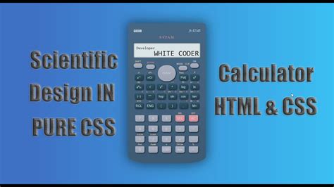 How To Create A Scientific Calculator Design In Htmlcss Youtube