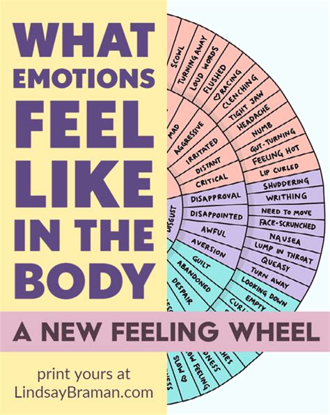 Emotion Sensation Feeling Wheel Printable Feelings Wheel Resources
