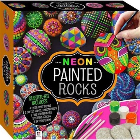 Neon Painted Rocks Kit Reduced With Code At The Works Money Saver Online