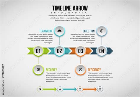 Arrow Timeline Infographic 1 Stock Template Adobe Stock