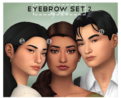 Sims 4 Maxis Match Eyebrows Sims 4 Ccs The Best