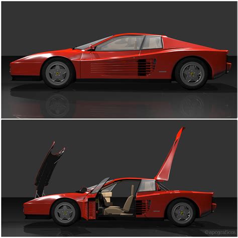 Ferrari Testarossa D Models Apcgraficos