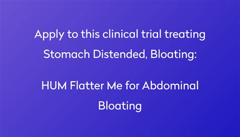 Hum Flatter Me For Abdominal Bloating Clinical Trial 2024 Power