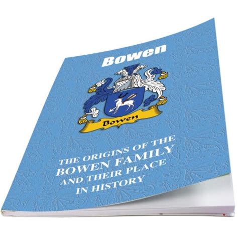 Bowen Welsh Surname History Booklet With Historical Facts Of This