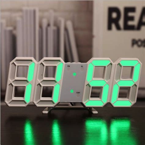 Ready Stock Led Digital 3d Alarm Clock Table Desktop Wall Clockready