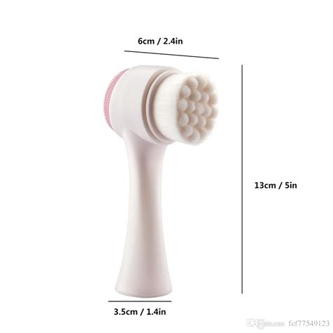 hf002 double sides multifunctional silicone facial cleansing brush portable size 3d face
