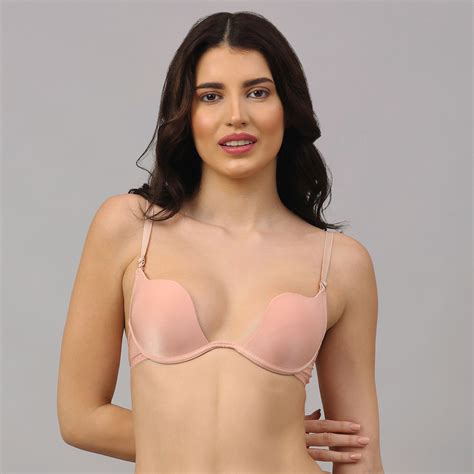 PrettyCat Beautiful Plunge Pushup U Shape Bra Nude Buy PrettyCat