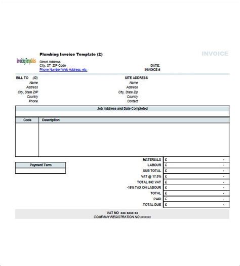 Contractor Invoice Templates 21 Free Word Excel Pdf Format Download