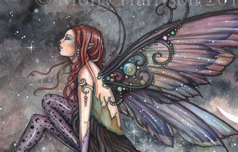 Fairy Art Print Ready For Flight Celestial Moon Fairy 12 X