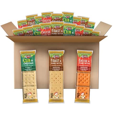 Keebler Sandwich Crackers, 3 Flavor Variety Pack, Kids School Lunch (45