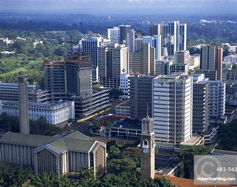 Aerial View Over Nairobi Kenya Stock Photo