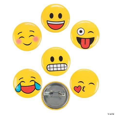 Emoji Mini Buttons Oriental Trading