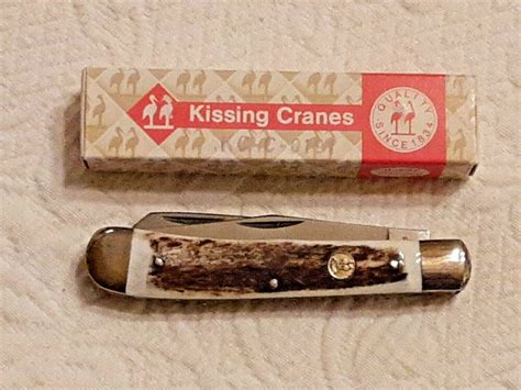 Vintage Kissing Cranes Robi Klaas Blade Stag Trapper Solingen Germany Nib