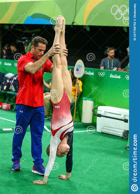 Usa Gymnastics Coach Valeri Liukin And Olympic Champion Madison Kocian