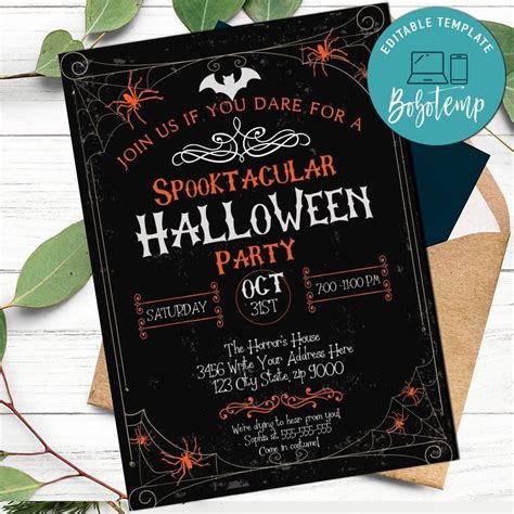 Join Us If You Dare For A Spooktacular Pumpkin Party Invite