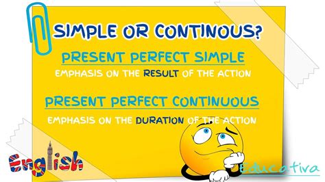 The specific time is not important and this concept of nonspecific time is quite difficult to understand and so below you will find further explanation of the particular uses of the present perfect. Present Perfect Simple and Continuous. English - YouTube