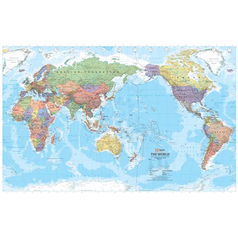 Extra Large Vintage Laminated World Map By Whatsnewon