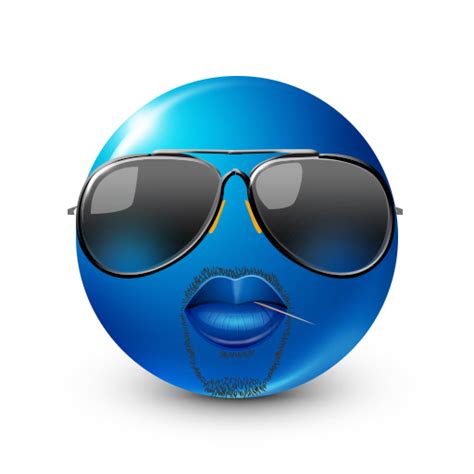 Wearing Shades Smiley Blue Emoji Emoji Meme Funny Emoji