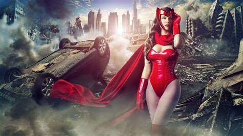 Download Sexy Scarlet Witch Portrait Wallpaper