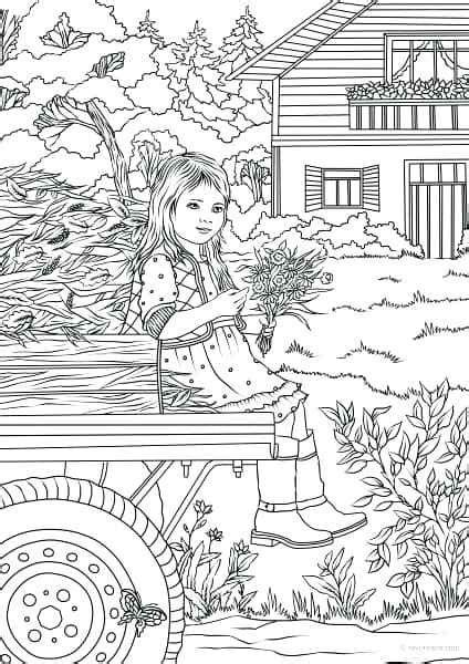 41 Mountain Scenery Coloring Pages For Adults Coloring Nature Easy