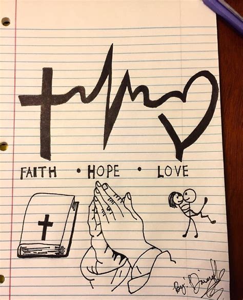 Black Symbols For Faith Hope Love