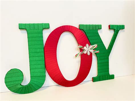 Large Joy Letters Joy Christmas Home Decor Joy Sign Etsy Norway