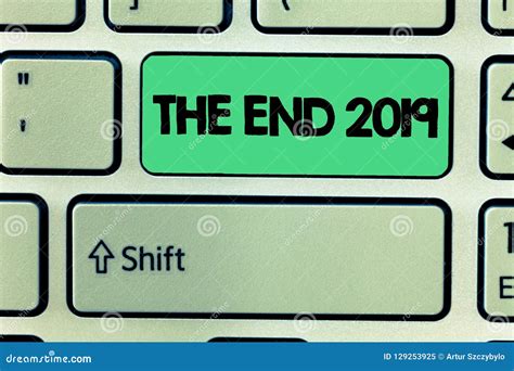 Word Writing Text The End 2019 Business Concept For Happy New Year