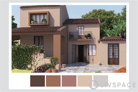 An Image Of A House That Is Color Swatches Are Used To Create The Exterior