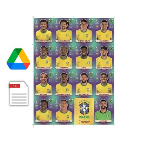 arquivo digital pdf todas figurinha Álbum da copa 2022 elo7
