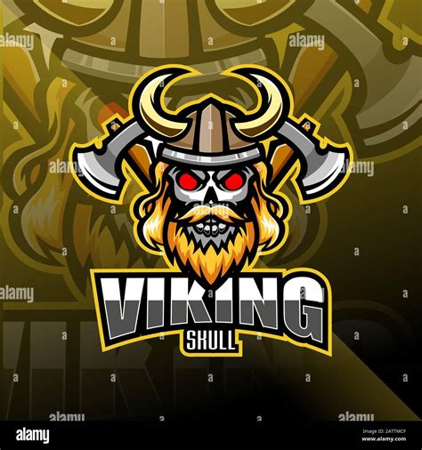 Viking Head Esport Mascot Logo Stock Vector Image And Art Alamy