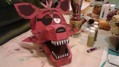 Free shipping on orders over $25.00. Fnaf Five nights at freddys large foxy papercraft head in ...