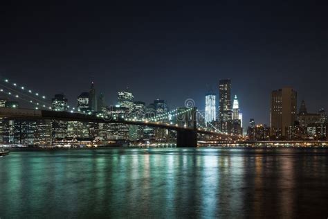 De De Horizonw Brooklyn Brug Van De Stad Van New York Stock Foto